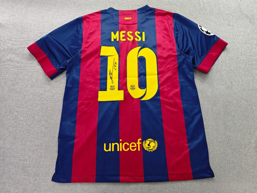 Lionel Messi SIGNED - Barcelona 14/15 Home Jersey/Shirt - PRINTED AUTOGRAPH