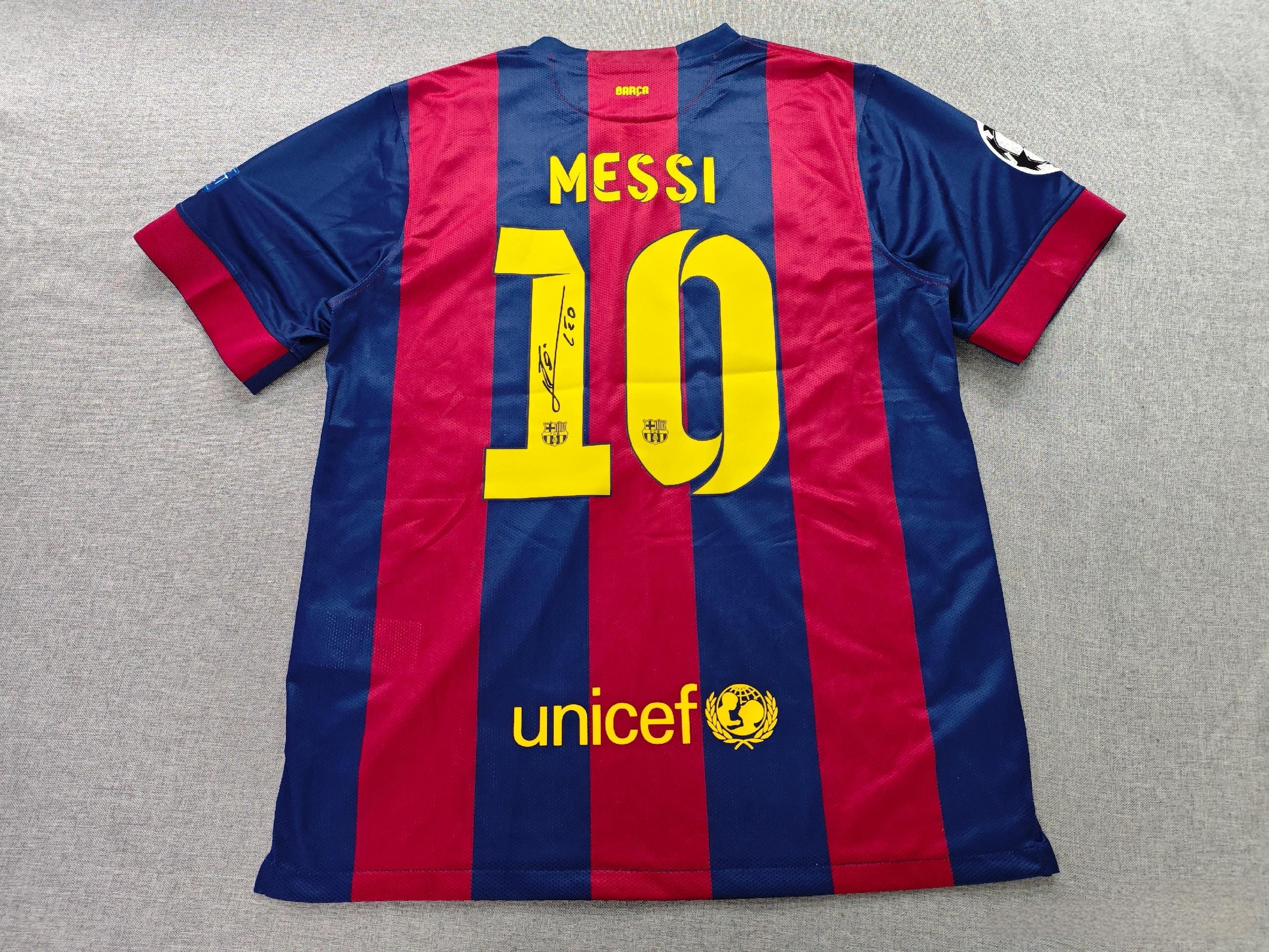 Lionel Messi SIGNED - Barcelona 14/15 Home Jersey/Shirt - PRINTED AUTOGRAPH