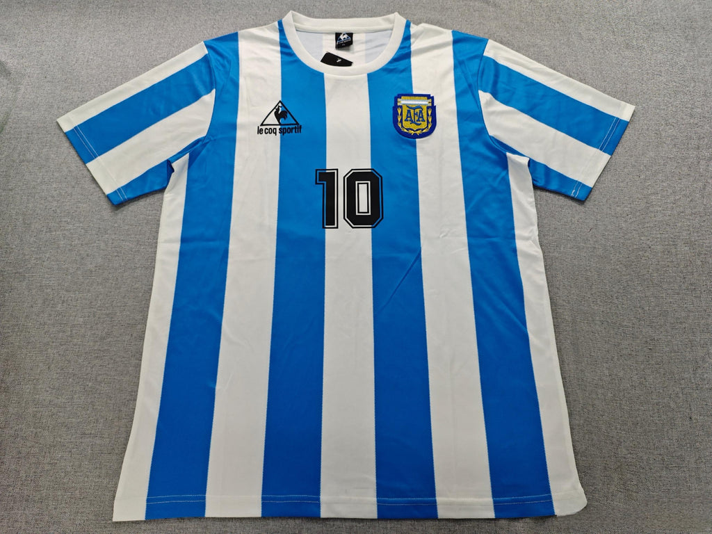 Diego Maradona SIGNED - Argentina 1986 Home Jersey/Shirt - PRINTED AUTOGRAPH