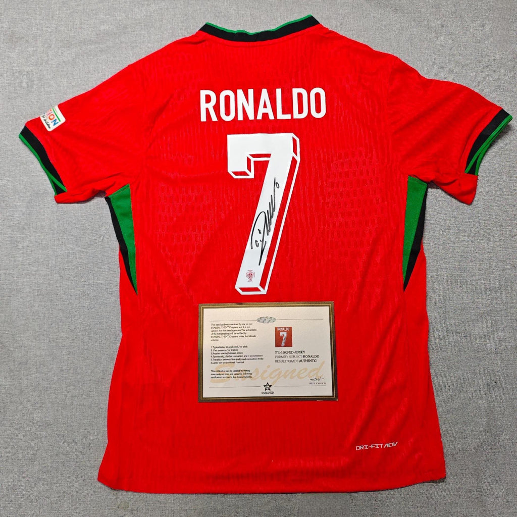 C. Ronaldo Signed - Portugal Euro 2024 Home Jersey/Shirt - Printed Autograph