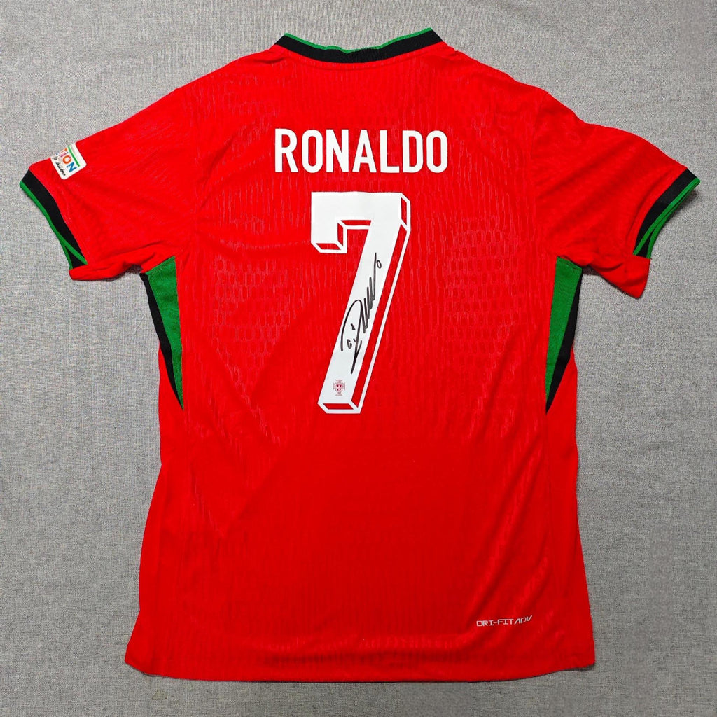 C. Ronaldo Signed - Portugal Euro 2024 Home Jersey/Shirt - Printed Autograph