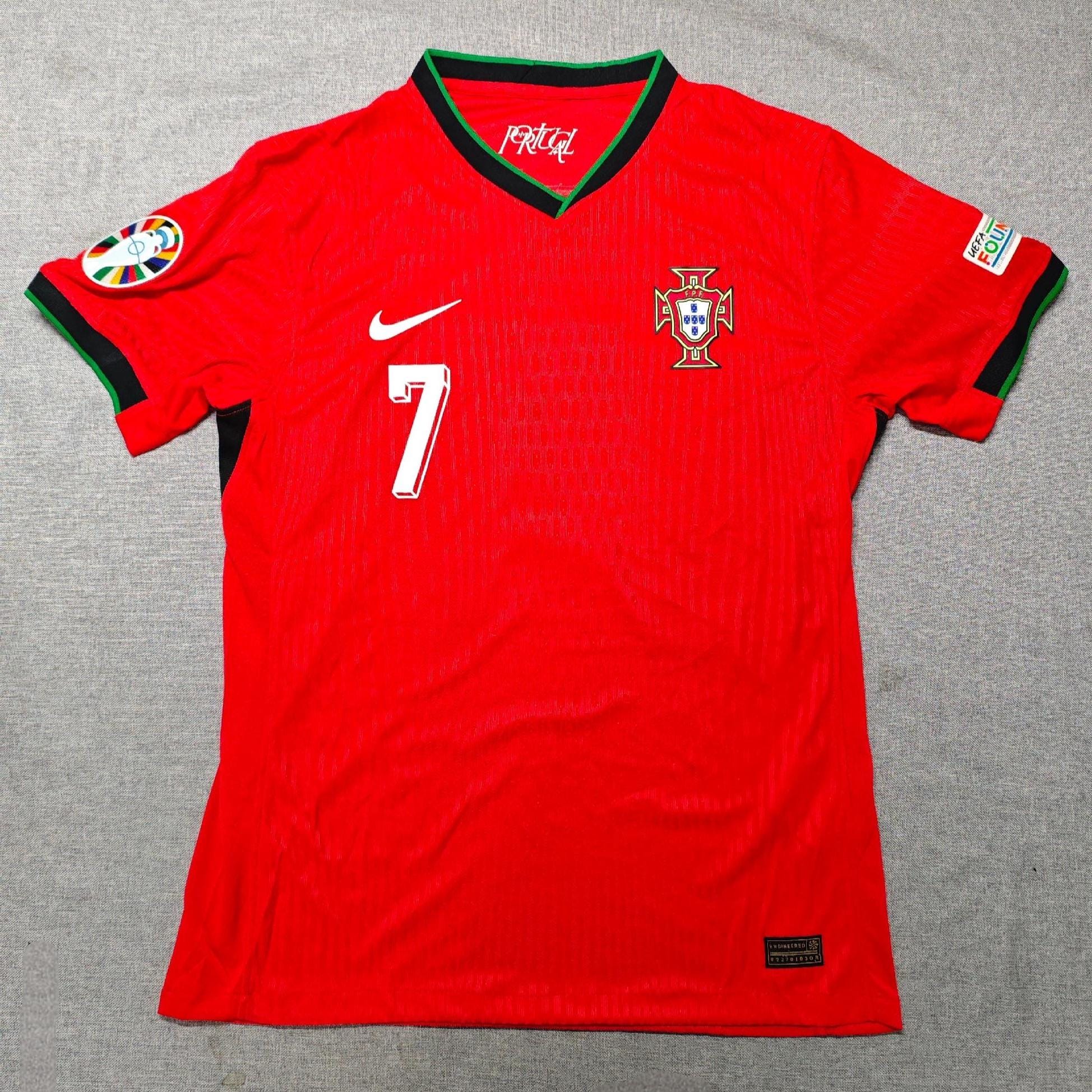 C. Ronaldo Signed - Portugal Euro 2024 Home Jersey/Shirt - Printed Autograph