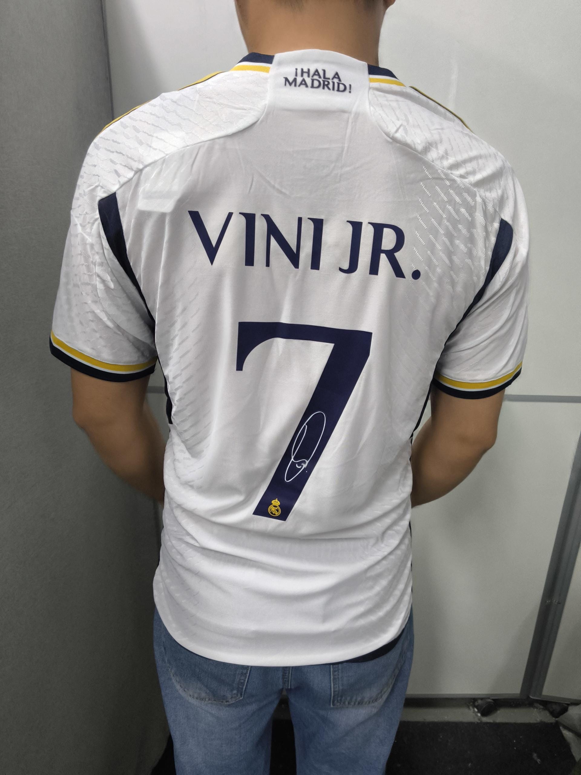 Vinícius Júnior SIGNED - Real Madrid 23/24 Home Jersey/Shirt - PRINTED AUTOGRAPH