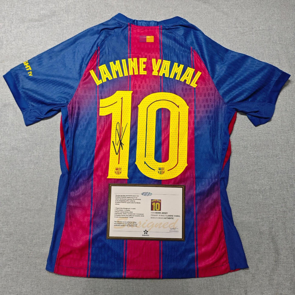 Lamine Yamal SIGNED - Barcelona 25/26 Home Jersey/Shirt - PRINTED AUTOGRAPH