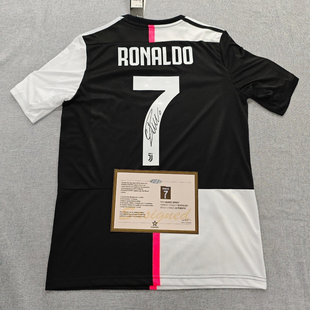Cristiano Ronaldo SIGNED - Juventus 19/20 Home Jersey/Shirt - PRINTED AUTOGRAPH