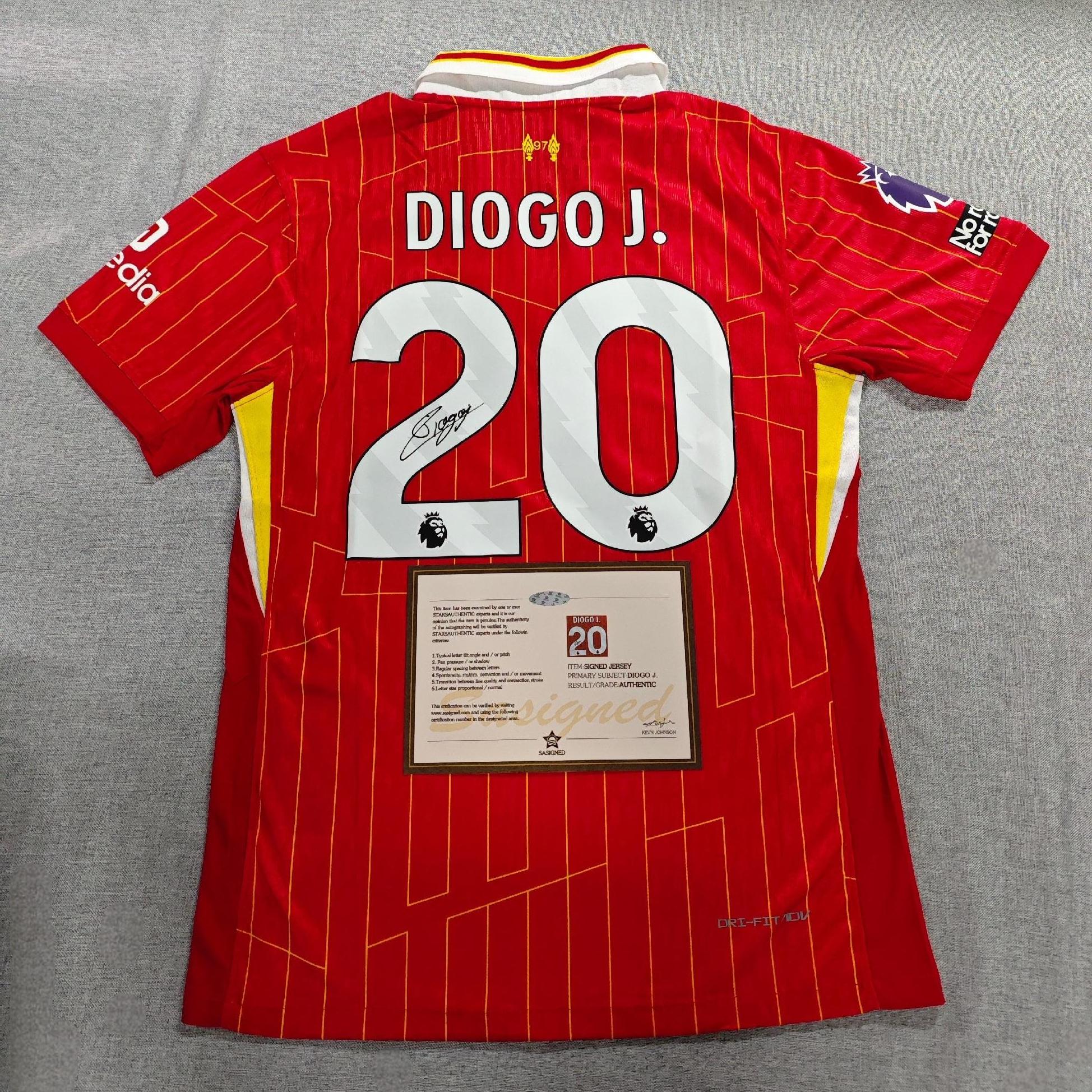 Diogo Jota SIGNED - Liverpool 24/25 Home Jersey/Shirt - PRINTED AUTOGRAPH