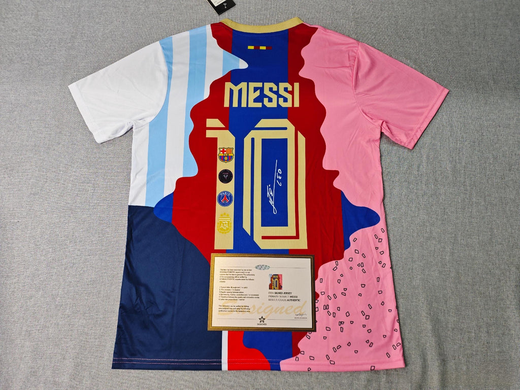 Lionel Messi SIGNED - Career Journey 2025 Home Jersey/Shirt - PRINTED AUTOGRAPH